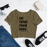 Eat Taco Train Dogs Crop Tee